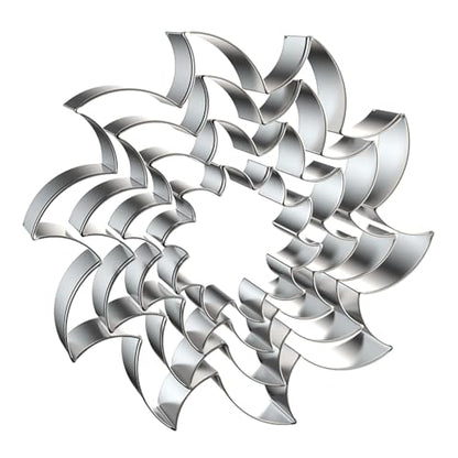 Sun Cookie Cutter Set - 5 inch, 4 inch, 3 inch, 2 inch - 4 Piece Weather Cookie Cutters Shapes Biscuit Fondant Clay Molds - Stainless Steel