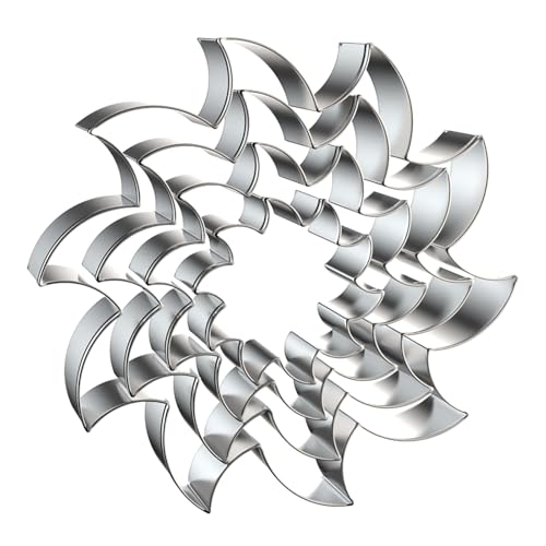 Sun Cookie Cutter Set - 5 inch, 4 inch, 3 inch, 2 inch - 4 Piece Weather Cookie Cutters Shapes Biscuit Fondant Clay Molds - Stainless Steel