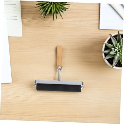 Unomor Hard Rubber Roller Large Printmaking Tool for DIY Ink and Stamping Crafts, Precision Craft Roller for Block Printing and Painting Projects