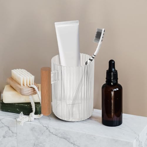 Cabilock Mouthwash Cup Brush Containers Toothbrush Holder Cup Lid Wash Reusable Brush for Bathroom Travel