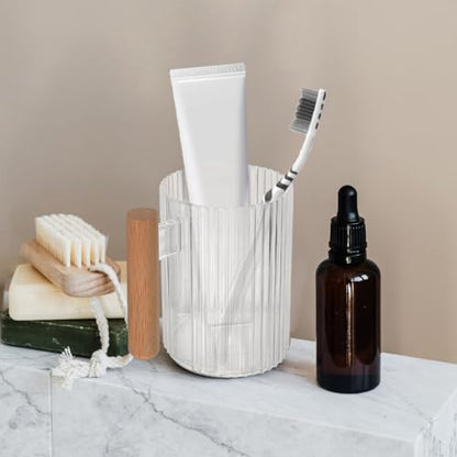Cabilock Mouthwash Cup Brush Containers Toothbrush Holder Cup Lid Wash Reusable Brush for Bathroom Travel