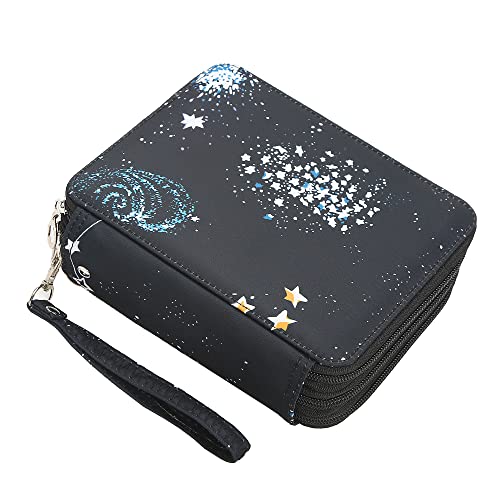 Portable Colored Pencil Case-72 Slots Colored Pencil Case Organizer with Zipper for Watercolor Pens, Pencil Case Organizer for Artist - color: Milky way