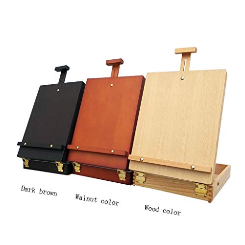 Studio Easel Portable Desktop Wooden Oil Painting Box Sketch Easel Desktop Paper Holder Painting Art Tool Storage Box Artists Painting