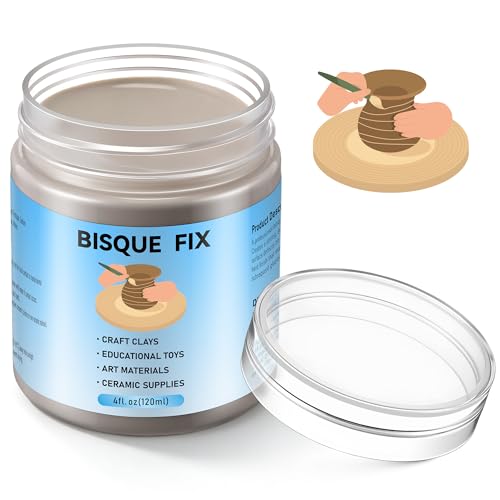 Lounsweer 4 Ounce Bisque Fix for Ceramic Clay or Bisque, Enhanced Formula for Craft Clays, Art Materials, Ceramic Supplies – Can fire up to Cone 10