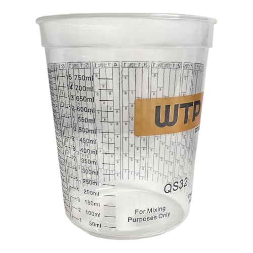 Paint Mixing Cups Quart (32oz) Automotive Marine Boat Mixer Full - Box of 100 Each - Cups are Calibrated with Multiple Mixing Ratios (1-1) (2-1) (3-1) (4-1) (8-1) Box of 100 Cups