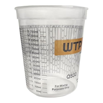 Paint Mixing Cups Quart (32oz) Automotive Marine Boat Mixer Full - Box of 100 Each - Cups are Calibrated with Multiple Mixing Ratios (1-1) (2-1) (3-1) (4-1) (8-1) Box of 100 Cups