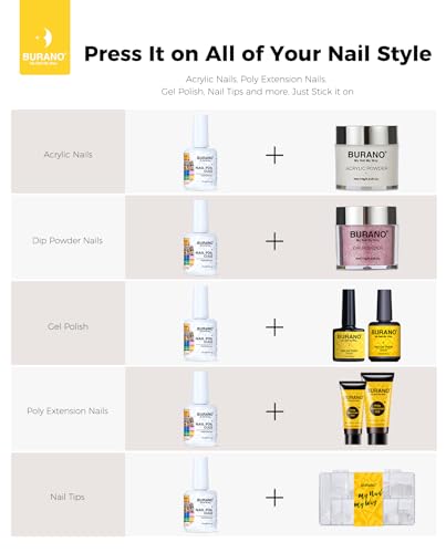 BURANO Nail Art Nail Foil Glue Gel, o.5 oz with 10PCS Foil Stickers Set Nail Foil Glue for Nails Foil Transfer Gel, Nail Design DIY UV LED Lamp Required (Fire 21) - color: Fire 21