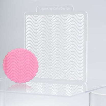 KALAIEN 3 Pack Cookie Embosser Set, Fondant Impression Mats Acrylic Embosser for Fondant Stamps, Texture Sheets for Polymer Clay, Chocolate, Cupcake Topper, Fondant Molds-Style 1 - color: Style 1