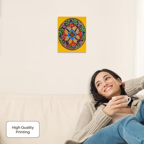 3dRose Colorful handmade patterns of a Ceramic Plate, Guanajuato, Mexico Museum Grade Canvas Wrap 8x10 - size: 8"L x 10"W