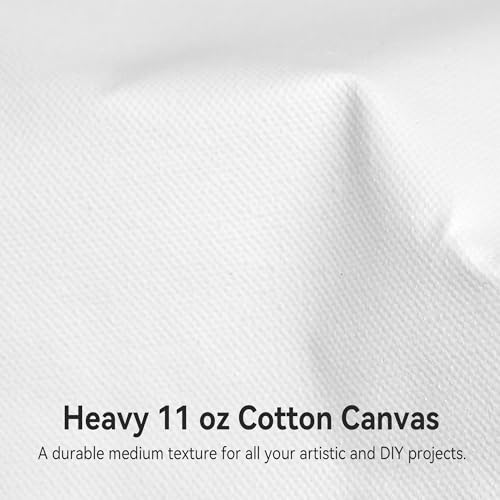 PHOENIX 72 Inch Wide x 3 Yards (9 Feet) Long Canvas Roll | 100% Cotton 11 Oz. Gesso Primed, Ready to Use Unstretched Professional Roll of Canvas for Oil & Acrylic Painting - size: 72 inch x 3 yard, style: 11 oz.