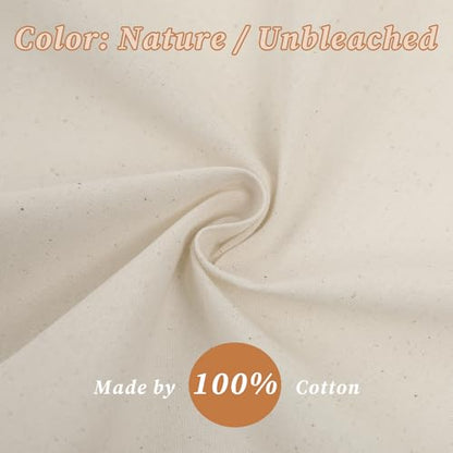 60" W Canvas Roll | 7oz Canvas Fabric Cotton Duck | Heavy Natural Fabric for Painting Arts & Crafts, Backings, Covers, Placemats (2 Yards) - size: 2 Yard-7oz