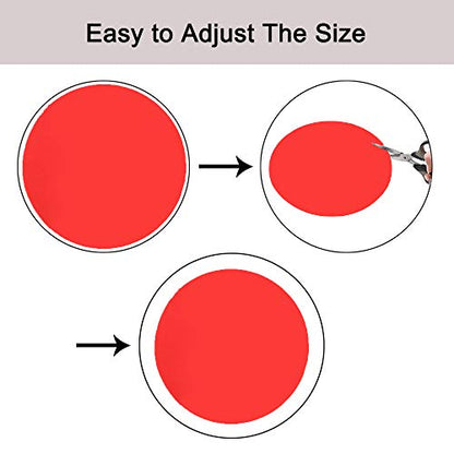 Silicone Microwave Mat 12 Inch, Non Stick Turntable Safe Baking Mat for Kitchen, Multi-Purpose Heat Resistant Oven Mat 2 Pack, BPA Free Microwave Splatter Cover (Red) - color: Red
