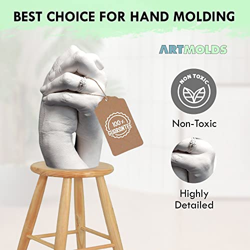 LifeMold Alginate Molding Powder for Hand Casting, Life Casting, Baby Molding Kit, Couples Casting - Non-Toxic Casting - 1lb (454g)