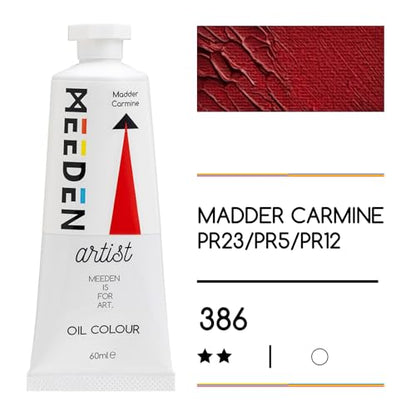 MEEDEN Artist Grade Oil Paint: Madder Carmine - 60ml/2oz Tube - Professional Art Paints for Canvas Painting - color: Madder Carmine, size: 2 Fl Oz (Pack of 1)