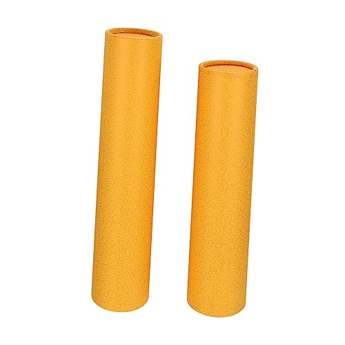 MUELODSIC Telescopic Drawing Tube for Artworks and Documents Storage for Posters and Plans Protects from Creasing - color: Orange