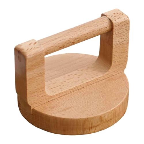 kowaku Printing Baren Wooden Block Printing Baren Printmaking Tool Hand Printing Press Tool Linocut Stamp Embossing Tool Comfortable Grip Beech Wood Sponge, Round Handle - color: Round Handle