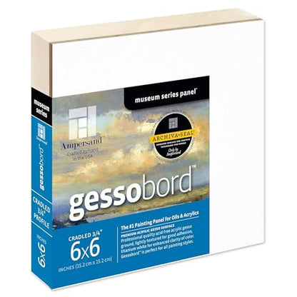 Ampersand Gessobord for Acrylic, Oil and Mixed Media, 3/4 Inch Depth Cradle, 6X6 Inch (GBSC066) - size: 6X6, style: 3/4 Inch Depth