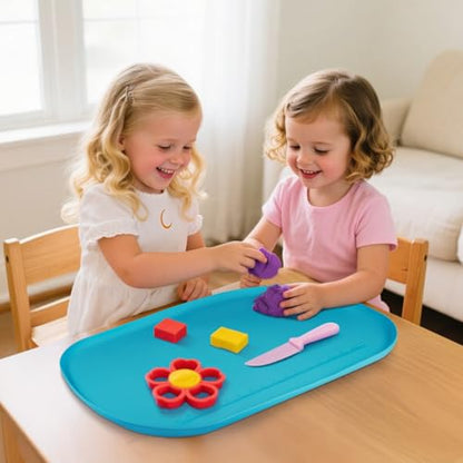 Silicone Art Mats for Kids 24” x 16”, Silicone Craft Mats with Raised Edges, Paint Mats for DIY, Paint, Crafts, Clay, Jewelry-Making (Green) - color: Green