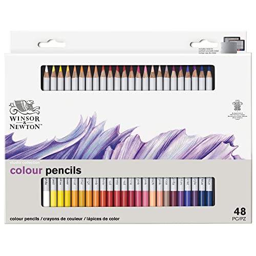 Winsor & Newton Studio Collection Artist Pencils, Color Pencils, Set of 48 - style: 48 Color Pencils