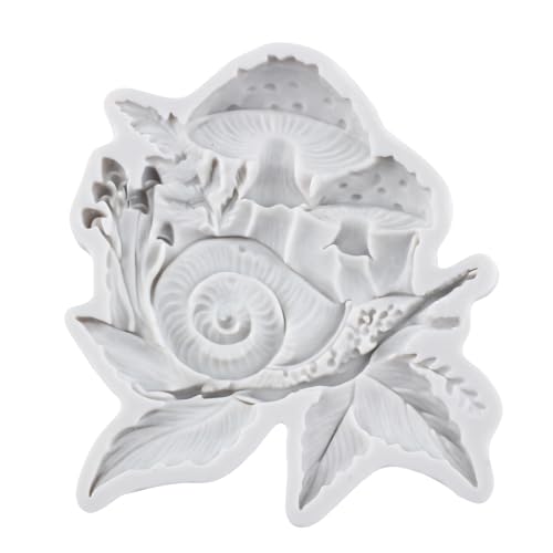 Mushroom Snail Polymer Clay Mold Snail Mushroom Silicone Molds for DIY Crafts Epoxy Resin Casting Air Dry Polymer Clay Plaster Jewelry Making - color: Style H