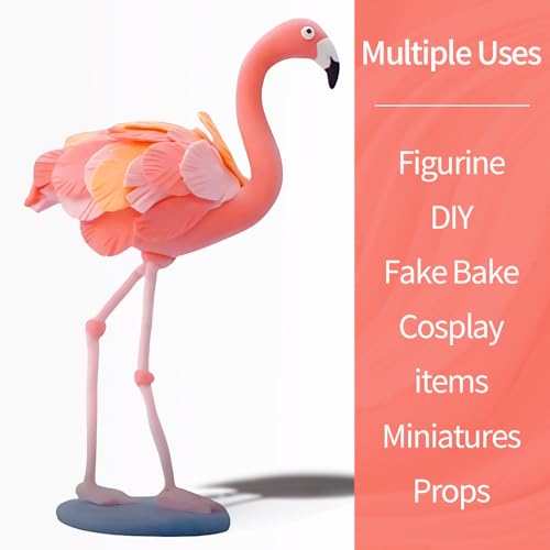 Lightweight Clay - Air Dry Clay, Ultra Light & Soft, Safe & Non-Toxic, Moldable & Flexible, DIY Modeling Clay for Anime Figures, Sculpting, Molding, Creative Art Crafts - color: Pink