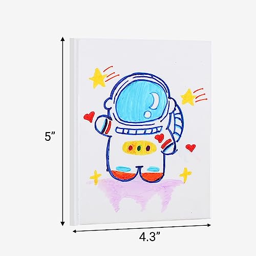 zmybcpack 12 Pack Small White Hardcover Blank Book 4.3x5.5 inch, Hardcover Blank Book for Kid to Write Stories, Draw Sketchbooks (White, 22 Sheets/ 44 Pages Each - size: 4.3x5.5 "(12 pack)