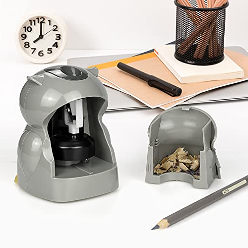 Eagle Owl Electric Pencil Sharpener, Cute Cartoon Animal Design, Battery Operated (Owl)