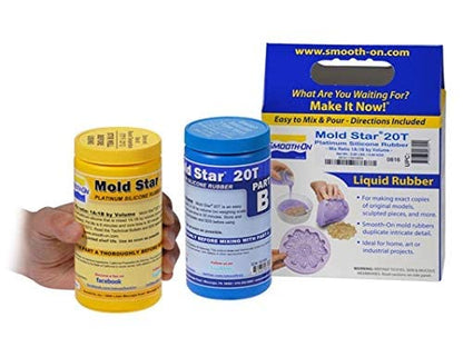 Mold Star 20T - 1A:1B Mix By Volume Translucent Platinum Silicone Rubber - Pint Unit - size: Pint Unit