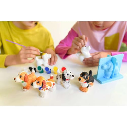 4M 3D Mould & Paint - Puppy Dogs Kit for Kids Ages 5+ - Create, Paint, and Decorate Adorable Puppy Figurines! - style: Puppy Dogs
