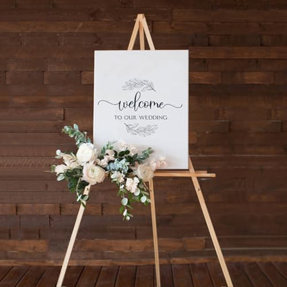 Wooden Easels for Display, Wood Easels for Wedding Signs, Stand Tripod with Adjustable Tray A-Frame Light Duty for Poster, Welcome Sign, Art Show & Baby Shower (3 Pack, 63") - color: 3Pack-Natural