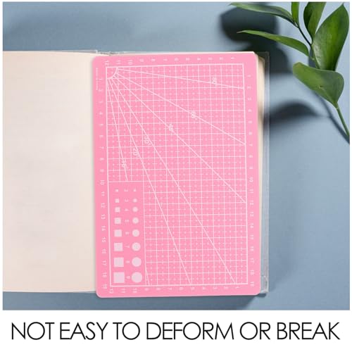 2pcs A5 Dual-sided Self-healing Silicone Craft Cutting Mats for Sewing Quilting and DIY Art Projects, Pink Hobby Table Protection Pads