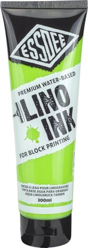 Essdee Block Printing Ink Fluorescent Green, 300ml, FPI/03 - color: Fluorescent Green