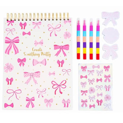 VOTUM Sketch Book: Personalized Artist Sketchbook: Sketching, Drawing and Creative Doodling. Notebook and Sketchbook to Draw and Journal with Stickers and Markers (Bows) - color: Bows Pro Sketchbook