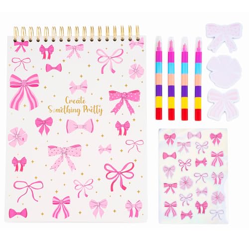 VOTUM Sketch Book: Personalized Artist Sketchbook: Sketching, Drawing and Creative Doodling. Notebook and Sketchbook to Draw and Journal with Stickers and Markers (Bows) - color: Bows Pro Sketchbook