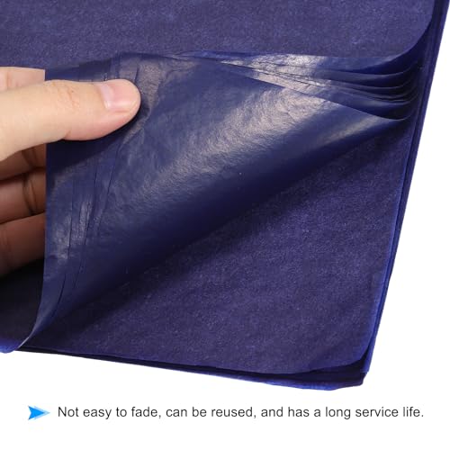 PATIKIL Carbon Paper, 100 Sheet A4 Graphite Transfer Tracing Copy Paper for Tracing Drawing Writing on Wooden Canvas Paper 8.3" x 11.7" Blue - color: Blue