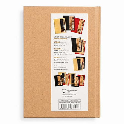 Sketchbook 5.5 x 8" Kraft Hardcover Mixed Media Sketchbook for Drawing: Acid-Free Quality Paper (128 pages) (Union Square & Co. Sketchbooks)