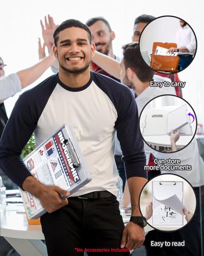 Clearview Clipboard with 2 Storage, Dry Erase 8.5x11 Heavy Duty ClipBoards - High Capacity Coaches Clip Board with Pen Holder - Side Opening Plastic Nursing Clip Case (Lvory) - color: Lvory