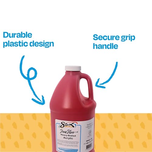 Sax Heavy Body Acrylic Paint for School and Arts and Crafts Use, Bright Red, 1/2 Gallon