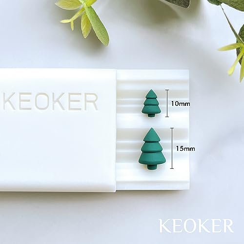 Keoker Christmas Polymer Clay Bead Roller, Clay Jewelry Making Tool - Makes Perfectly Round Beads in 2 Sizes (Tree Shape) - color: 2-Size Tree Shape Bead
