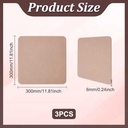 UNICRAFTALE 3Pcs 30cm Square Pottery Wheel Bat Ceramic Drying Slab Ceramic Clay Throwing Bats Pottery Bats for Pottery Wheel Portable Clay Wedging Board with Built for Clay Crafts Arts - size: 30cm long