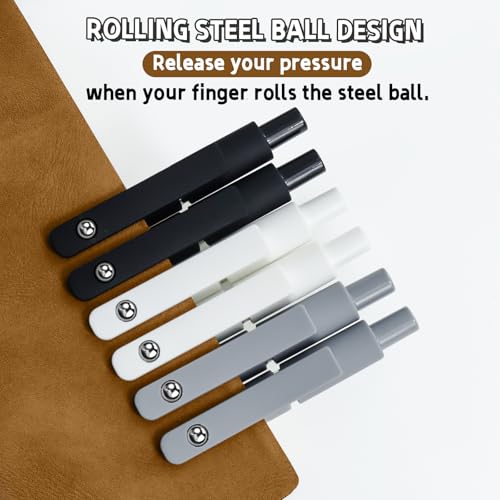 UIXJODO 6 Pcs Gel Pens 0.5mm Quick Dry Black Ink Pens Fine Point Smooth Writing Pen, Cute Office and School Supplies Gifts for Women Teacher Students (6 Pcs Black White Grey Silver) - color: 6 Pcs Black White Grey Silver