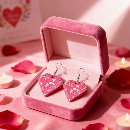 CHGCRAFT 4 Pcs Valentine's Day Love Rainbow Polymer Clay Texture Sheet Bow and Cherry Silicone Clays Texture Mat for Polymer Clay Making Earrings Jewelry DIY Crafts 5.5 × 5.5 Inch - style: Love Rainbow