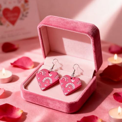 CHGCRAFT 4 Pcs Valentine's Day Love Rainbow Polymer Clay Texture Sheet Bow and Cherry Silicone Clays Texture Mat for Polymer Clay Making Earrings Jewelry DIY Crafts 5.5 × 5.5 Inch - style: Love Rainbow