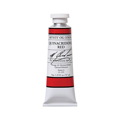 M. Graham Artist Oil Paint Quinacridone Red 1.25oz/37ml Tube - color: Quinacridone Red, size: 1.25 Fl Oz (Pack of 1)