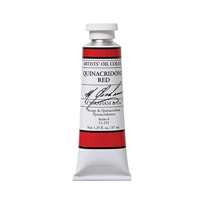 M. Graham Artist Oil Paint Quinacridone Red 1.25oz/37ml Tube - color: Quinacridone Red, size: 1.25 Fl Oz (Pack of 1)
