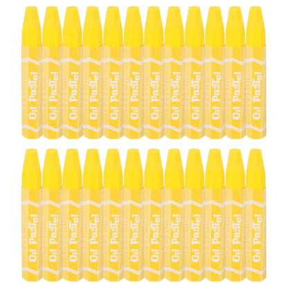 YOKIVE 24Pcs Soft Oil Pastels, Bright Colors Creamy Pastels Stick, Great for Artists Beginners Coloring Sketching (Yellow, 2.87x0.43 Inch) - color: Yellow