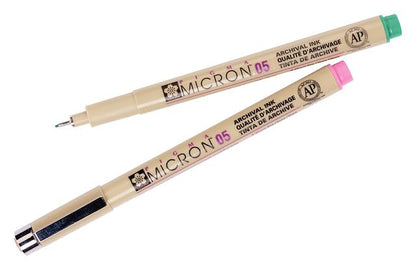 Sakura Pigma Micron 05 Fineliner Pens - Assorted Colours, 9 Pack