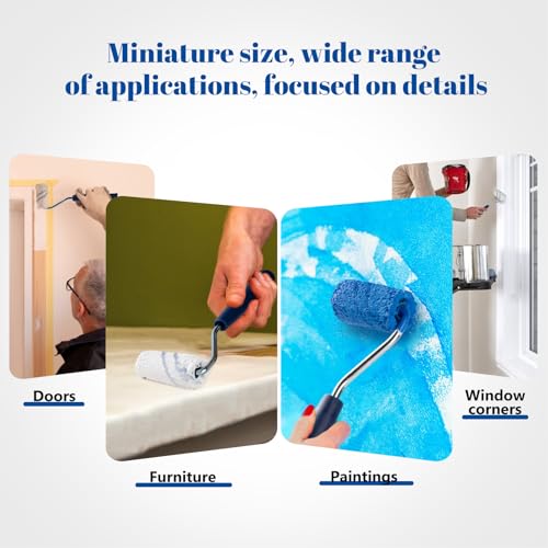 20 Pack 2 Inch Microfiber Paint Roller (3/8 Inch Nap), Small Paint Roller Covers, Suitable for Repairing Mini Paint Rollers on Walls, Doors, Cabinets and Window Edges - size: 2 Inch Paint Roller Kit, 20 Pack
