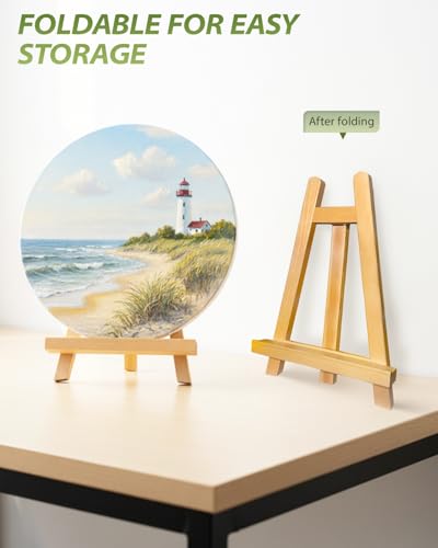 Tabletop Easel for Painting, Mini Painting Easel, Small Wooden Table Top Easels Stand for Painting, Folding Wooden Easel Stand, Beech Wood Tabletop Easel Stand for Kids Students Adults - color: Light Wood
