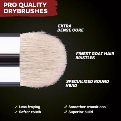 The Army Painter Masterclass Drybrush Set, Acrylic, 3 Sizes Hobby Drybrushes, Goat Hair Brush Set: 15 mm Mighty Drybrush, 12 mm Moderate Drybrush, 7 mm Miniature Drybrush for Tabletop Roleplaying